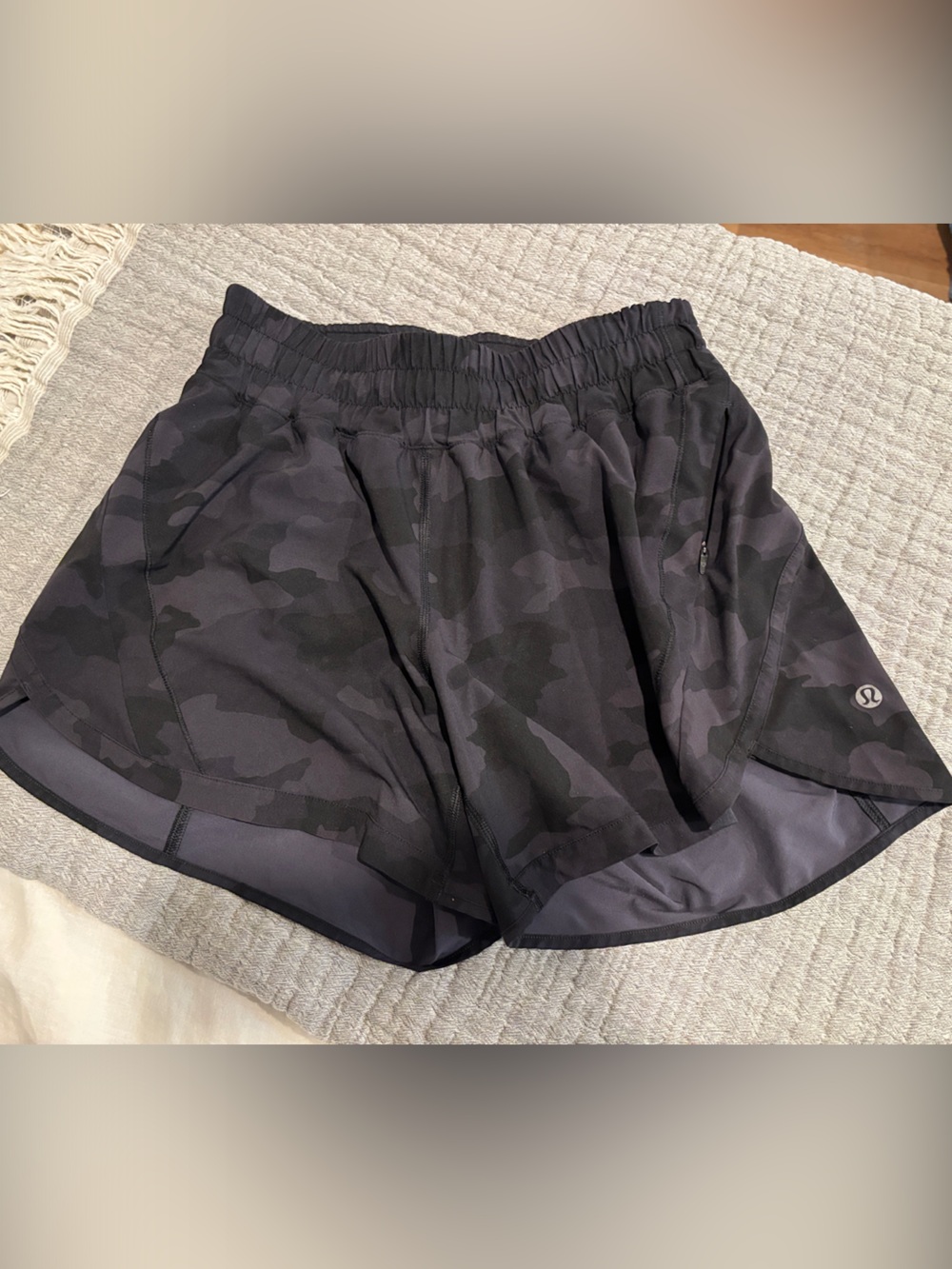 lululemon athletica Dark Gray Camo Athletic Shorts